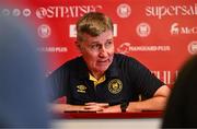 9 July 2025; Manager Stephen Kenny during a St Patrick's Athletic media conference at Richmond Park in Dublin. Photo by Ben McShane/Sportsfile