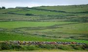 9 July 2025; A general view of the peloton during Stage 2 of 2025 Junior Tour of Ireland from Ennis to Kilkee. Photo by Stephen McMahon/Sportsfile