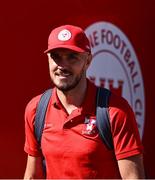 9 July 2025; Shelbourne head coach Joey O'Brien arrives before the UEFA Champions League First Qualifying Round first leg match between Shelbourne and Linfield at Tolka Park in Dublin. Photo by Ben McShane/Sportsfile