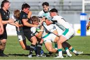 9 July 2025; Jonny Scott of Ireland in action during the World Rugby U20 Championship 2025 Pool C match between Ireland and New Zealand at Stadio San Michele in Calvisano, Italy. Photo by Massimiliano Carnabuci/Sportsfile
