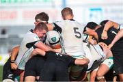 9 July 2025; Ireland’s scrum pushing on during the World Rugby U20 Championship 2025 Pool C match between Ireland and New Zealand at Stadio San Michele in Calvisano, Italy. Photo by Massimiliano Carnabuci/Sportsfile