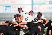 9 July 2025; Ireland’s scrum pushing on during the World Rugby U20 Championship 2025 Pool C match between Ireland and New Zealand at Stadio San Michele in Calvisano, Italy. Photo by Massimiliano Carnabuci/Sportsfile
