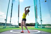 9 July 2025; Nicola Tuthill of Ireland competes in the Inspire (Credit Union) Women's Hammer during the Cork City Sports meet at MTU Arena in Cork. Photo by Sam Barnes/Sportsfile