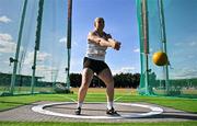 9 July 2025; Kayleigh Presswell of Great Britain competes in the Inspire (Credit Union) Women's Hammer during the Cork City Sports meet at MTU Arena in Cork. Photo by Sam Barnes/Sportsfile