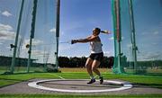 9 July 2025; Kayleigh Presswell of Great Britain competes in the Inspire (Credit Union) Women's Hammer during the Cork City Sports meet at MTU Arena in Cork. Photo by Sam Barnes/Sportsfile