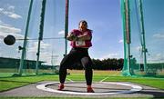 9 July 2025; Beatrice Llano of Norway competes in the Inspire (Credit Union) Women's Hammer during the Cork City Sports meet at MTU Arena in Cork. Photo by Sam Barnes/Sportsfile
