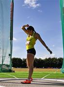 9 July 2025; Nicola Tuthill of Ireland competes in the Inspire (Credit Union) Women's Hammer during the Cork City Sports meet at MTU Arena in Cork. Photo by Sam Barnes/Sportsfile
