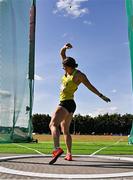 9 July 2025; Nicola Tuthill of Ireland competes in the Inspire (Credit Union) Women's Hammer during the Cork City Sports meet at MTU Arena in Cork. Photo by Sam Barnes/Sportsfile