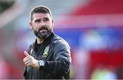 9 July 2025; Linfield manager David Healy before the UEFA Champions League First Qualifying Round first leg match between Shelbourne and Linfield at Tolka Park in Dublin. Photo by Seb Daly/Sportsfile