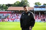 9 July 2025; Linfield manager David Healy before the UEFA Champions League First Qualifying Round first leg match between Shelbourne and Linfield at Tolka Park in Dublin. Photo by Seb Daly/Sportsfile