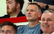 9 July 2025; Republic of Ireland U21's manager Jim Crawford in attendance during the UEFA Champions League First Qualifying Round first leg match between Shelbourne and Linfield at Tolka Park in Dublin. Photo by Seb Daly/Sportsfile