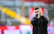9 July 2025; Linfield manager David Healy before the UEFA Champions League First Qualifying Round first leg match between Shelbourne and Linfield at Tolka Park in Dublin. Photo by Seb Daly/Sportsfile