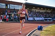 9 July 2025; Megan Keith of Great Britain competes in the PJ Hegarty Women's 3000m during the Cork City Sports meet at MTU Arena in Cork. Photo by Sam Barnes/Sportsfile