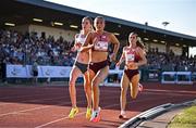9 July 2025; Kimberly May of New Zealand competes in the PJ Hegarty Women's 3000m competes in the PJ Hegarty Women's 3000m during the Cork City Sports meet at MTU Arena in Cork. Photo by Sam Barnes/Sportsfile