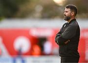 9 July 2025; Linfield manager David Healy during the UEFA Champions League First Qualifying Round first leg match between Shelbourne and Linfield at Tolka Park in Dublin. Photo by Seb Daly/Sportsfile