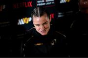 9 July 2025; Katie Taylor during a press conference, held at The Theater at Madison Square Garden in New York, USA, ahead of her undisputed super lightweight championship fight with Amanda Serrano on July 11th at Madison Square Garden in New York. Photo by Stephen McCarthy/Sportsfile