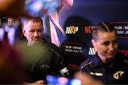 9 July 2025; Manager of Katie Taylor, Brian Peters during a press conference, held at The Theater at Madison Square Garden in New York, USA, ahead of the undisputed super lightweight championship fight between Katie Taylor and Amanda Serrano on July 11th at Madison Square Garden in New York. Photo by Stephen McCarthy/Sportsfile