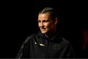 9 July 2025; Katie Taylor during a press conference, held at The Theater at Madison Square Garden in New York, USA, ahead of her undisputed super lightweight championship fight with Amanda Serrano on July 11th at Madison Square Garden in New York. Photo by Stephen McCarthy/Sportsfile