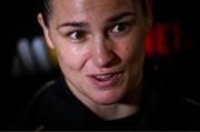 9 July 2025; Katie Taylor during a press conference, held at The Theater at Madison Square Garden in New York, USA, ahead of her undisputed super lightweight championship fight with Amanda Serrano on July 11th at Madison Square Garden in New York. Photo by Stephen McCarthy/Sportsfile