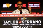 9 July 2025; Nakisa Bidarian, co-Founder of Most Valuable Promotions, during a press conference, held at The Theater at Madison Square Garden in New York, USA, ahead of the undisputed super lightweight championship fight between Katie Taylor and Amanda Serrano on July 11th at Madison Square Garden in New York. Photo by Stephen McCarthy/Sportsfile