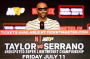 9 July 2025; Nakisa Bidarian, co-Founder of Most Valuable Promotions, during a press conference, held at The Theater at Madison Square Garden in New York, USA, ahead of the undisputed super lightweight championship fight between Katie Taylor and Amanda Serrano on July 11th at Madison Square Garden in New York. Photo by Stephen McCarthy/Sportsfile