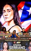 9 July 2025; Amanda Serrano during a press conference, held at The Theater at Madison Square Garden in New York, USA, ahead of her undisputed super lightweight championship fight with Katie Taylor on July 11th at Madison Square Garden in New York. Photo by Stephen McCarthy/Sportsfile