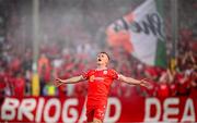 9 July 2025; JJ Lunney of Shelbourne reacts during the UEFA Champions League First Qualifying Round first leg match between Shelbourne and Linfield at Tolka Park in Dublin. Photo by Seb Daly/Sportsfile