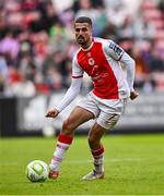 23 June 2025; Zach Elbouzedi of St Patrick's Athletic during the SSE Airtricity Men's Premier Division match between St Patrick's Athletic and Derry City at Richmond Park in Dublin. Photo by Ben McShane/Sportsfile