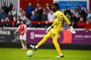 23 June 2025; St Patrick's Athletic goalkeeper Joseph Anang during the SSE Airtricity Men's Premier Division match between St Patrick's Athletic and Derry City at Richmond Park in Dublin. Photo by Ben McShane/Sportsfile