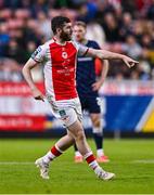 23 June 2025; Aidan Keena of St Patrick's Athletic during the SSE Airtricity Men's Premier Division match between St Patrick's Athletic and Derry City at Richmond Park in Dublin. Photo by Ben McShane/Sportsfile