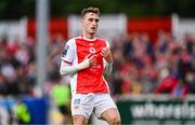23 June 2025; Mason Melia of St Patrick's Athletic during the SSE Airtricity Men's Premier Division match between St Patrick's Athletic and Derry City at Richmond Park in Dublin. Photo by Ben McShane/Sportsfile