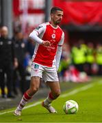 23 June 2025; Zach Elbouzedi of St Patrick's Athletic during the SSE Airtricity Men's Premier Division match between St Patrick's Athletic and Derry City at Richmond Park in Dublin. Photo by Ben McShane/Sportsfile