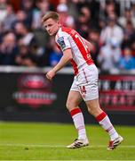 23 June 2025; Brandon Kavanagh of St Patrick's Athletic during the SSE Airtricity Men's Premier Division match between St Patrick's Athletic and Derry City at Richmond Park in Dublin. Photo by Ben McShane/Sportsfile