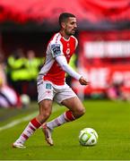 23 June 2025; Zach Elbouzedi of St Patrick's Athletic during the SSE Airtricity Men's Premier Division match between St Patrick's Athletic and Derry City at Richmond Park in Dublin. Photo by Ben McShane/Sportsfile