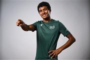 10 July 2025; Tennis player Ammar Elamin, from Mullingar in Westmeath, representing Technological University Dublin and Ireland, poses for a portrait during the Team Ireland 2025 World University Games Announcement at Technological University Dublin, Grangegorman in Dublin. Photo by Shauna Clinton/Sportsfile