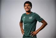 10 July 2025; Tennis player Ammar Elamin, from Mullingar in Westmeath, representing Technological University Dublin and Ireland, poses for a portrait during the Team Ireland 2025 World University Games Announcement at Technological University Dublin, Grangegorman in Dublin. Photo by Shauna Clinton/Sportsfile