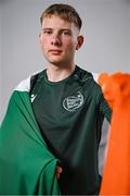 10 July 2025; Table tennis player Cillian Kirby, from Trim in Meath, representing University of Galway and Ireland, poses for a portait during the Team Ireland 2025 World University Games Announcement at Technological University Dublin, Grangegorman in Dublin. Photo by Shauna Clinton/Sportsfile