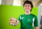10 July 2025; Athlete Oisín Lane, from Ballymore in Westmeath, representing University of Limerick and Ireland, during the Team Ireland 2025 World University Games Announcement at Technological University Dublin, Grangegorman in Dublin. Photo by Seb Daly/Sportsfile