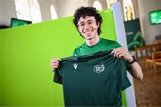 10 July 2025; Athlete Oisín Lane, from Ballymore in Westmeath, representing University of Limerick and Ireland, during the Team Ireland 2025 World University Games Announcement at Technological University Dublin, Grangegorman in Dublin. Photo by Seb Daly/Sportsfile