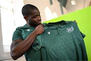 10 July 2025; Athlete Toluwabori Akinola, from Balbriggan in Dublin, representing University College Dublin and Ireland, during the Team Ireland 2025 World University Games Announcement at Technological University Dublin, Grangegorman in Dublin. Photo by Seb Daly/Sportsfile