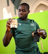 10 July 2025; Athlete Toluwabori Akinola, from Balbriggan in Dublin, representing University College Dublin and Ireland, during the Team Ireland 2025 World University Games Announcement at Technological University Dublin, Grangegorman in Dublin. Photo by Seb Daly/Sportsfile