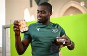 10 July 2025; Athlete Toluwabori Akinola, from Balbriggan in Dublin, representing University College Dublin and Ireland, during the Team Ireland 2025 World University Games Announcement at Technological University Dublin, Grangegorman in Dublin. Photo by Seb Daly/Sportsfile