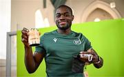 10 July 2025; Athlete Toluwabori Akinola, from Balbriggan in Dublin, representing University College Dublin and Ireland, during the Team Ireland 2025 World University Games Announcement at Technological University Dublin, Grangegorman in Dublin. Photo by Seb Daly/Sportsfile