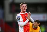 10 July 2025; Chris Forrester of St Patrick's Athletic after the UEFA Conference League First Qualifying Round first leg match between St Patrick's Athletic and FC Hegelmann at Richmond Park in Dublin. Photo by Ben McShane/Sportsfile