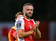10 July 2025; Ryan McLaughlin of St Patrick's Athletic after the UEFA Conference League First Qualifying Round first leg match between St Patrick's Athletic and FC Hegelmann at Richmond Park in Dublin. Photo by Ben McShane/Sportsfile