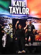 10 July 2025; Katie Taylor during weigh-ins, held at The Theater at Madison Square Garden in New York, USA, ahead of her undisputed super lightweight championship fight with Amanda Serrano on July 11th at Madison Square Garden in New York. Photo by Stephen McCarthy/Sportsfile