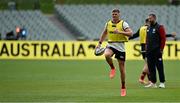 11 July 2025; Owen Farrell, left, and head coach Andy Farrell during a British & Irish Lions captain's run at Adelaide Oval in Adelaide, Australia. Photo by Brendan Moran/Sportsfile