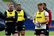 11 July 2025; Owen Farrell, left, and Finn Russell during a British & Irish Lions captain's run at Adelaide Oval in Adelaide, Australia. Photo by Brendan Moran/Sportsfile