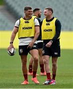 11 July 2025; Owen Farrell, left, and Finn Russell during a British & Irish Lions captain's run at Adelaide Oval in Adelaide, Australia. Photo by Brendan Moran/Sportsfile