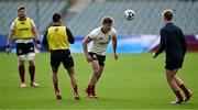 11 July 2025; Huw Jones plays soccer during a British & Irish Lions captain's run at Adelaide Oval in Adelaide, Australia. Photo by Brendan Moran/Sportsfile